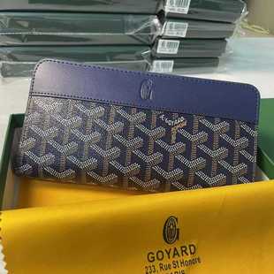 Goyard Goyard Dog-Tooth Wallet Long Zipper Foreign Trade Printed Unisex Bag Coin Purse Lightweight and Wear-Resistant