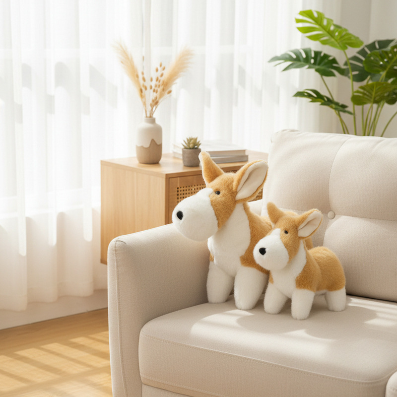Caricatura suave pony muñeca juguetes de peluche pony caballo blanco zodiacal caballo año muñeca acompañado niño muñeca de tela apaciguadora