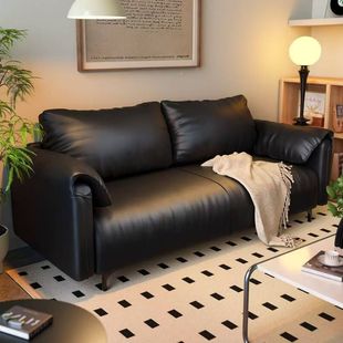 Sofa for Living Room, Small Apartment, Rental, Bedroom, Two or Three-Seater, Elephant Ear Straight Row Lazy Sofa, New Fabric Model