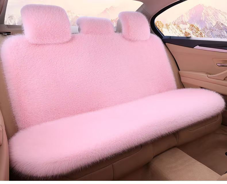 Car Seat Cushion Winter Plush Thickened Faux Fox Fur Universal Full Car Mat Winter Long Plush Warm Car Seat Cushion