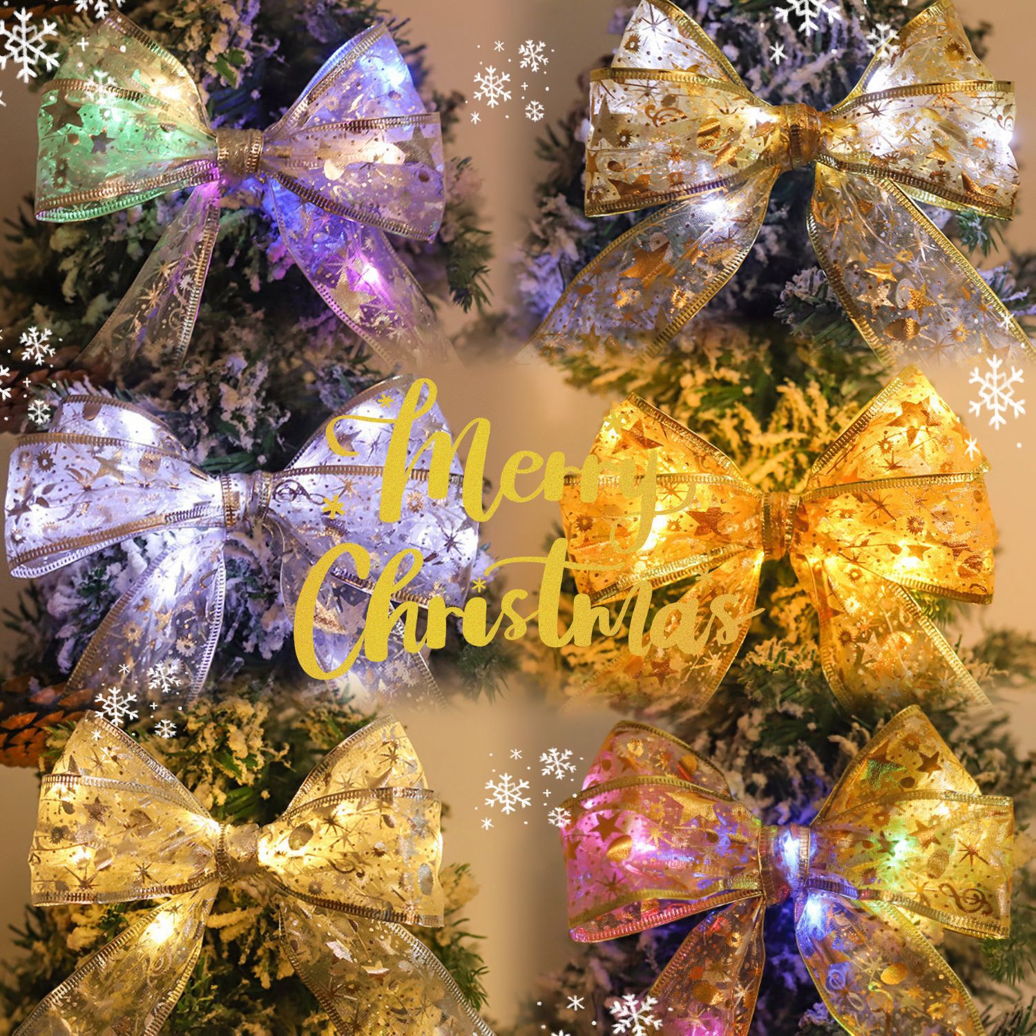 Nuevo cinturón de Navidad decoración de lámparas de alambre de cobre decoración de ventanas de la habitación de árbol de Navidad decoración de luces de color colgante