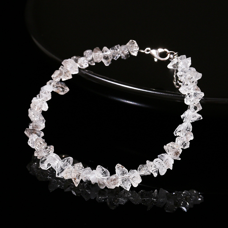jingzhou jewelry natural shining diamond gravel bracelet crystal with shape personality ins style single ring girl bracelet wholesale