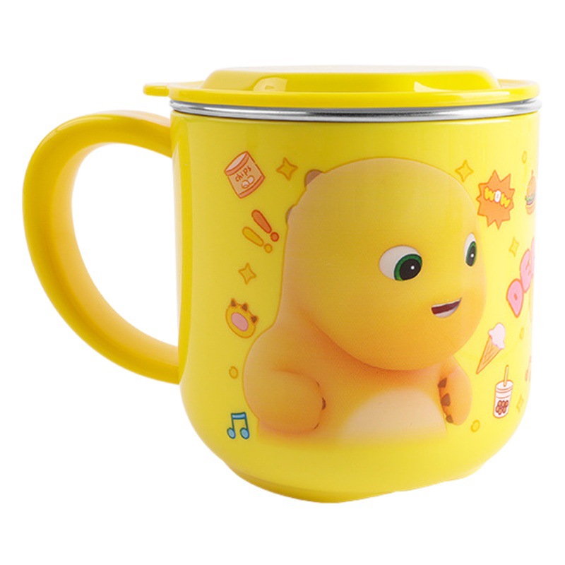 Milk dragon children's water Cup 304 stainless steel water Cup tableware double-layer water Cup detachable Milk Cup kindergarten drinking cup