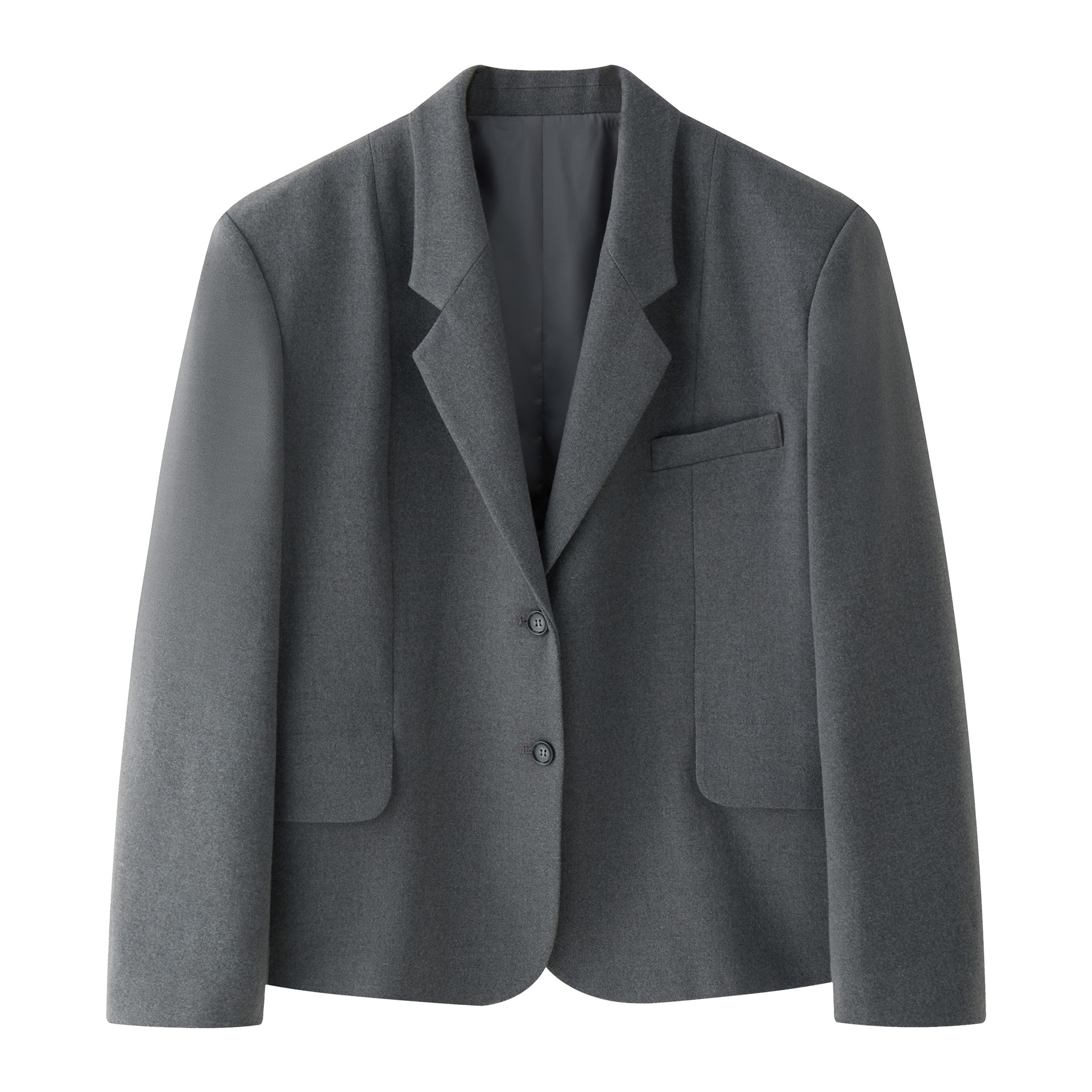 Women's French Smart Wide Shoulder Oversized Suit Jacket Casual Slimming Style Simple Spring New Louvre Blazer_voghion.com