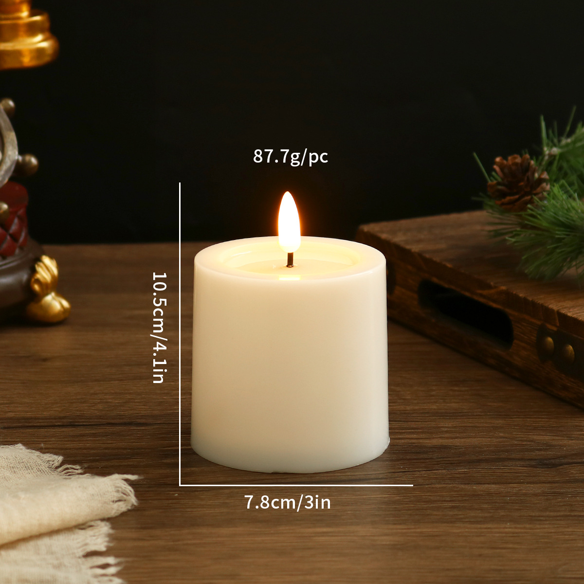 Boca plana de control remoto bala condujo lámpara de vela electrónica simulación de cera de cera falsa boda decoración romántica luz guía