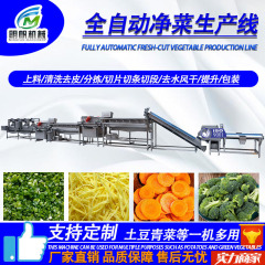大型椰菜花气泡清洗机流水线 中央厨房净菜生产线 果蔬深加工设备