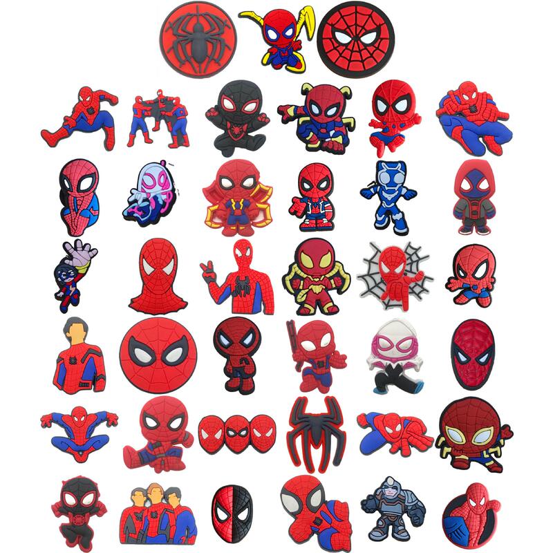 Spider-Man series shoes buckle hole shoes cross-border hot sale shoes flower shoes accessories diy shoes accessories pvc plastic drop Spider-Man series shoes buckle hole shoes cross-border hot sale shoes flower shoes accessories diy shoes accessories pvc plastic drop