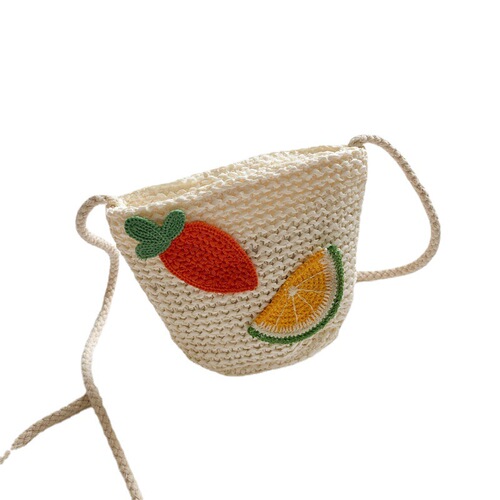 Foreign trade straw bag new daisy cross-body girl sweet lady wind vegetable basket little girl hand-woven bag cute small bag
