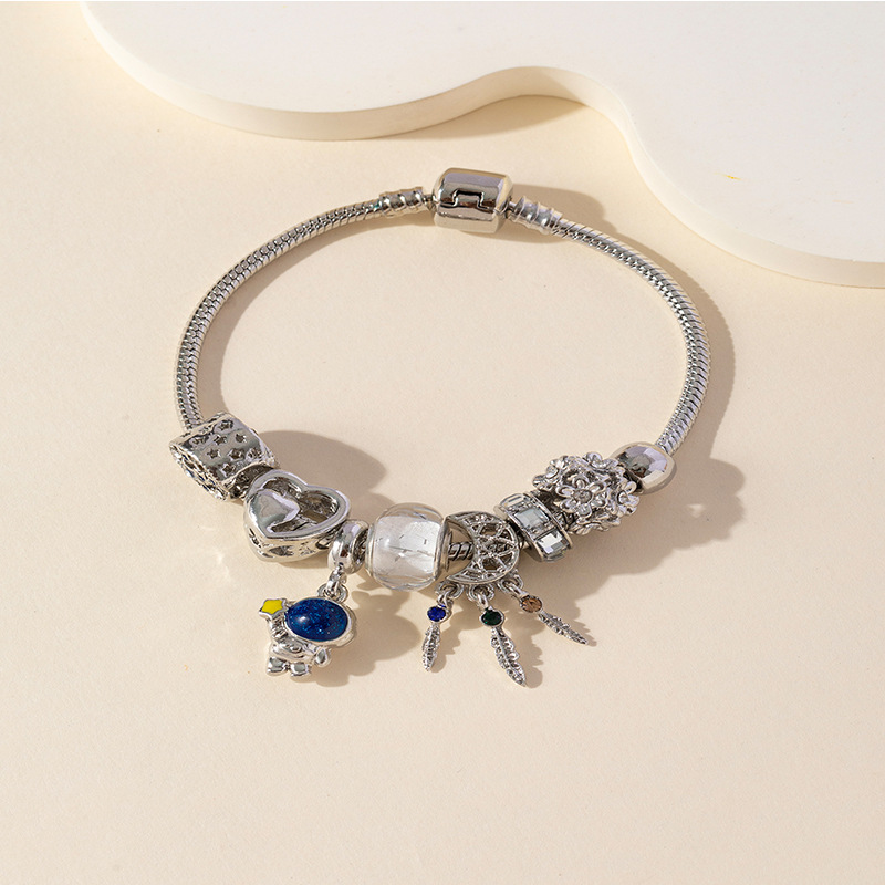 Panjia pulsera Dora DIY cuentas pop transfronterizo Angel Wing astronauta colgante amor pulsera de cuentas de cristal image 3