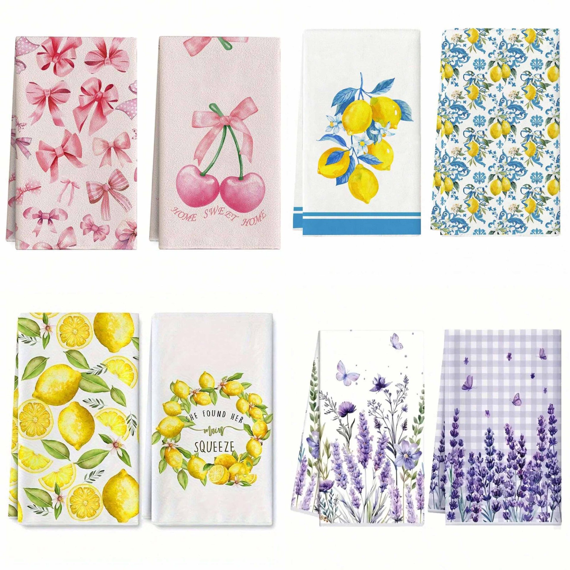 Cross-border Amazon New Summer Plant Floral Printed Towel Cloth Home Dining Table Wipe Wipe Septo