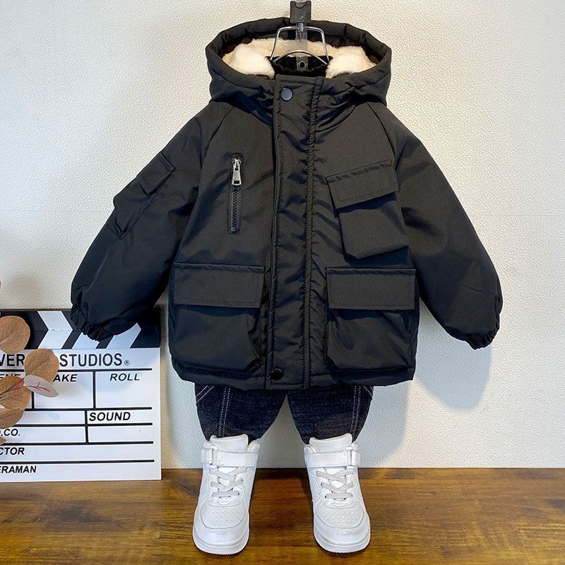 Children's Clothing Boys' Fleece-Lined Thick Warm Jacket 2026 New Model Kids' Hooded Cotton Coat Winter Parka Cotton-Padded Jacket Trendy Children's Clothing Boys' Fleece-Lined Thick Warm Jacket 2026 New Model Kids' Hooded Cotton Coat Winter Parka Cotton-Padded Jacket Trendy