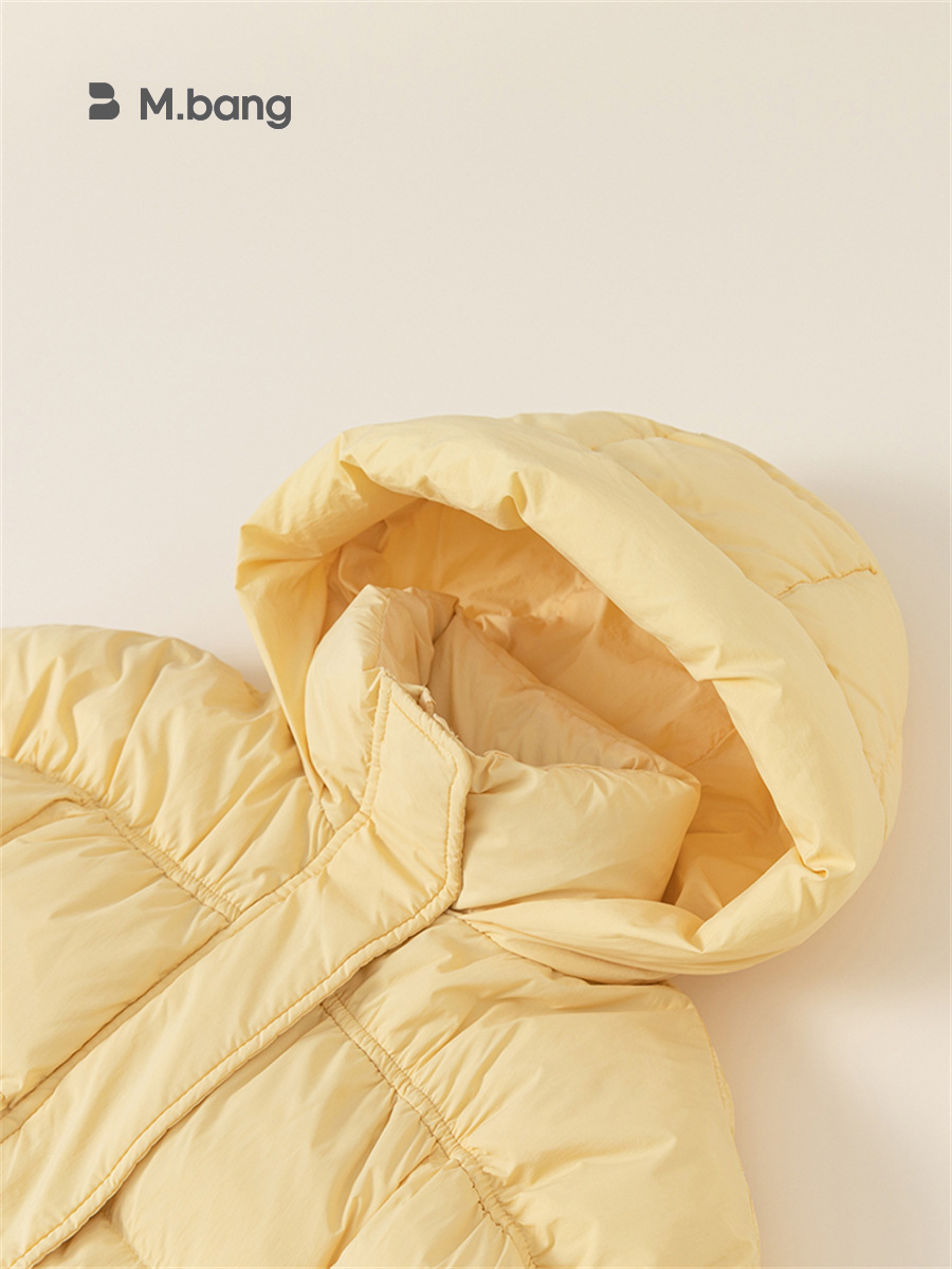 Youbao ropa para niños nueva chaqueta de invierno para bebés tres pruebas 90 terciopelo de pato blanco abrigo con capucha para niños de longitud media