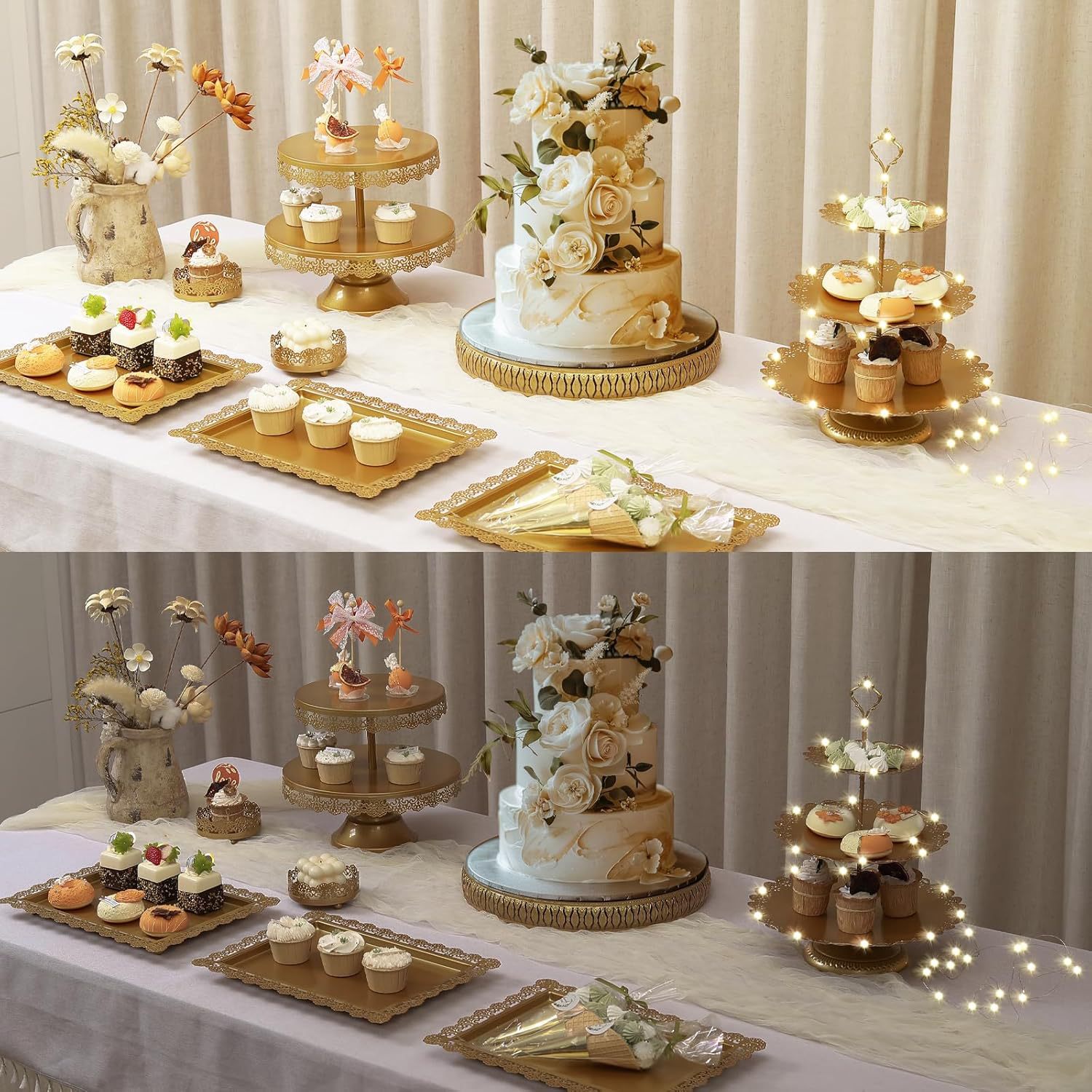 Postres de boda al aire libre, adornos de mesa, platos de pastel de picnic, marcos de madera de madera, accesorios de mesa de boda, nuevos productos