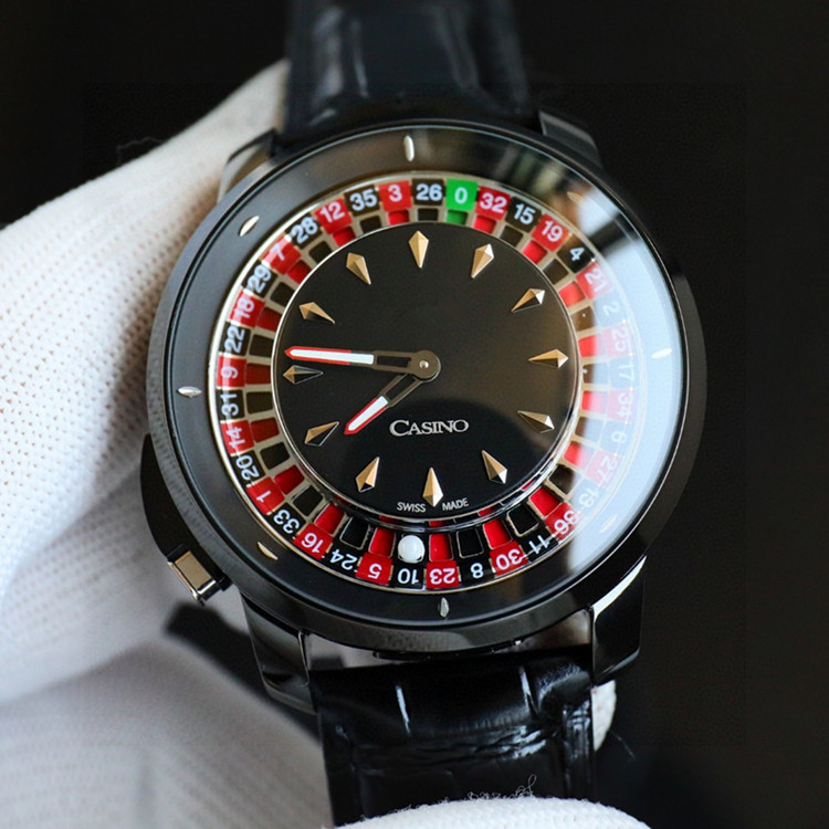 2025年新款捷克豹美式轮盘游戏多功能瑞士进口全自动机械腕表