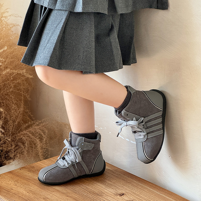 Children's Boots 2025 Autumn and Winter New Style Girls' Retro Knight Low Boots Western Sneakers Korean Style Short Boots