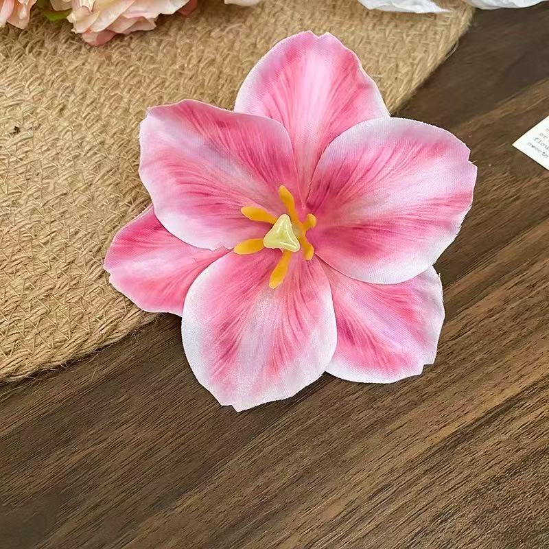 로즈 핑크 백합 머리핀