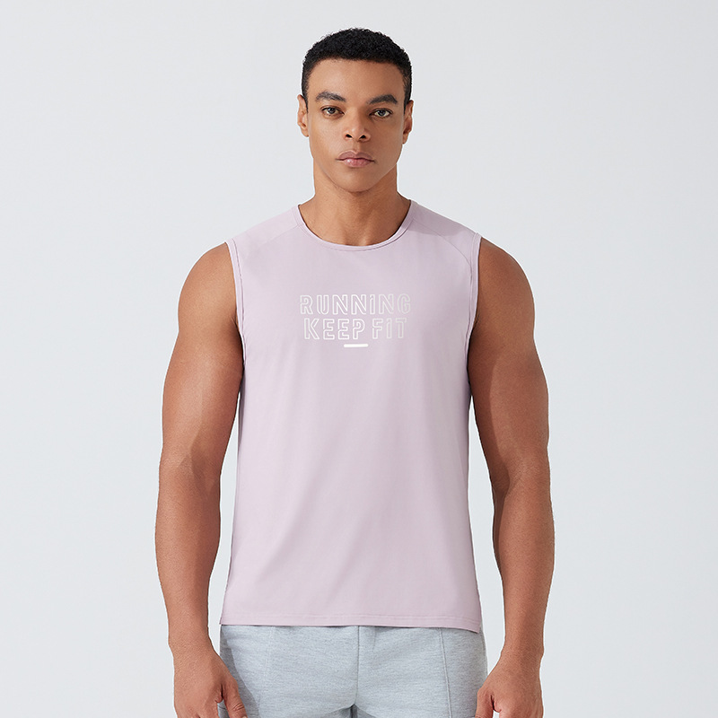 Verano transfronterizo nuevo chaleco de hombre rápido secado ventilador camiseta deportiva al aire libre de entrenamiento físico sin mangas fabricante de camisetas