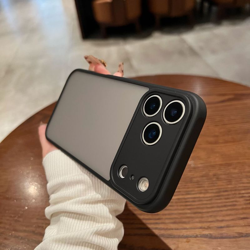 适用苹果17Promax磨砂肤感手机壳iPhone16半透背板简约精孔防摔壳|undefined