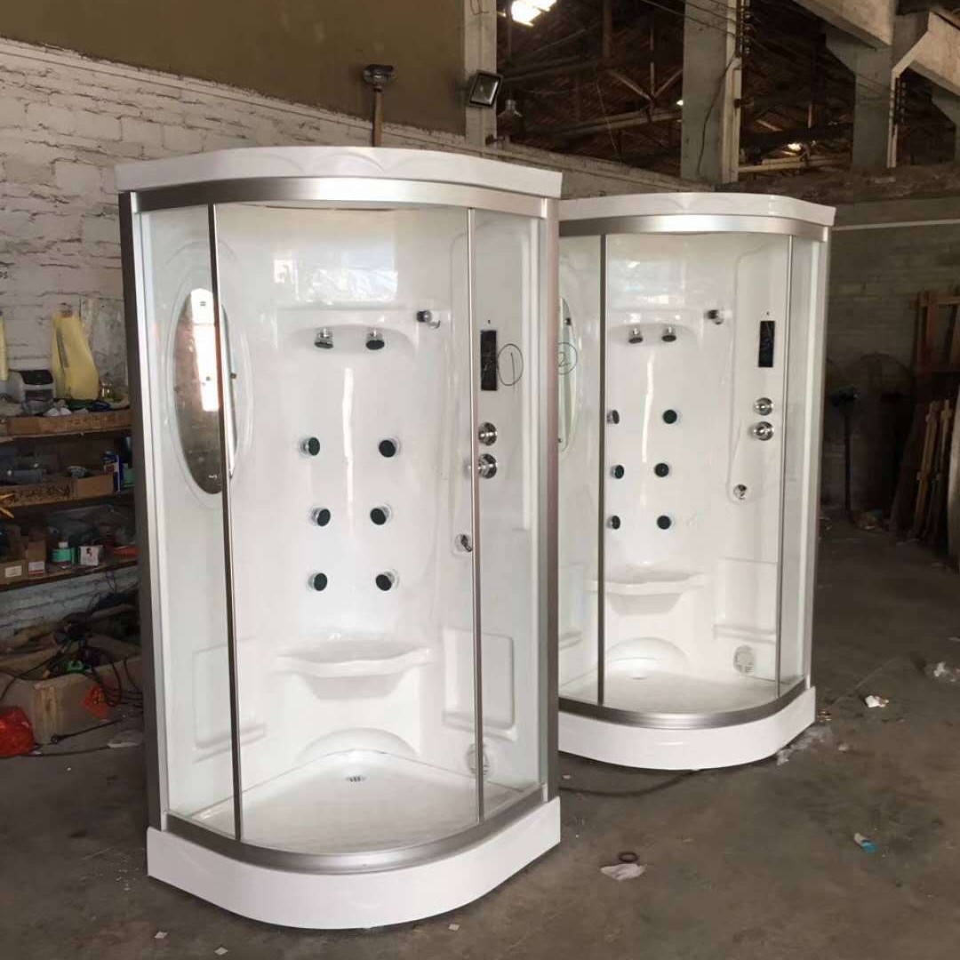 Habitación de baño individual en forma de abanico 900*900 sala de vapor baño de ducha integral baño pequeño apartamento