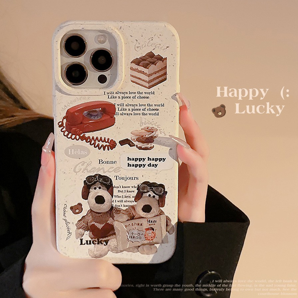 Funda para teléfono retro con diseño de perro, compatible con iPhone 17 Pro Max, iPhone 15, acabado mate para iPhone 13, a prueba de golpes para iPhone 16, suave para iPhone X