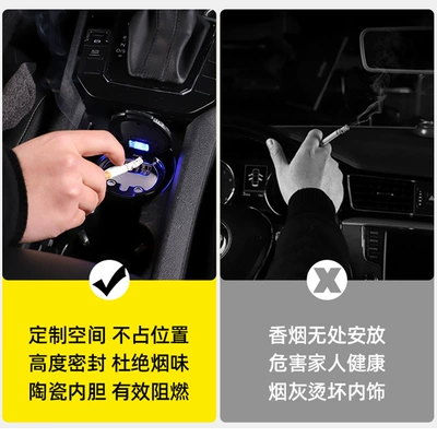 ashtray multi-function car with lid: Car ashtray