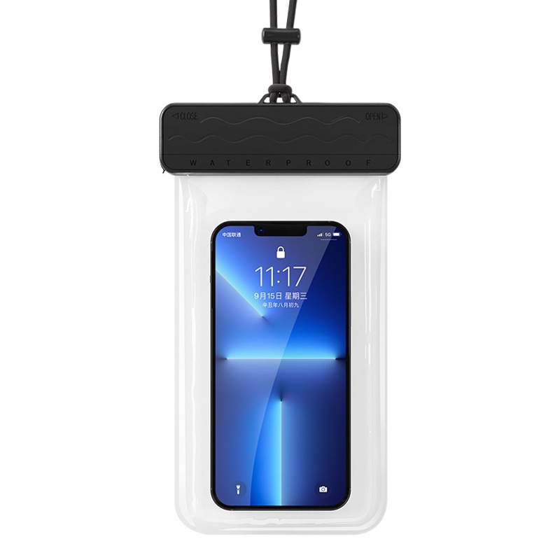 TPU mobile phone beach diving sealed waterproof case transparent outdoor rider drifting touch screen swimming waterproof mobile phone bag