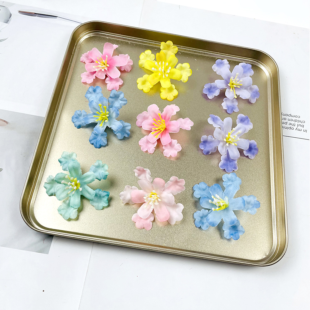Paño de seda copo de nieve diy flor falsa sombrero de soltero ropa material bolsa accesorios Xunpu horquilla accesorios sala de bodas esparcir flores