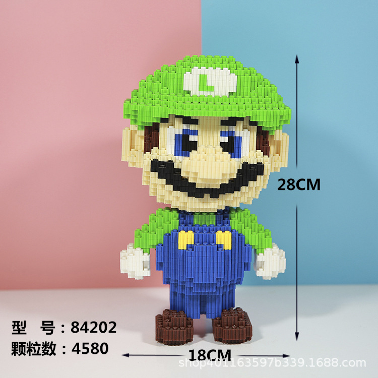 CLS moda Lesen gran diamante pequeñas partículas de montaje bloques construcción juguete los niños Super Mary Mario adornos