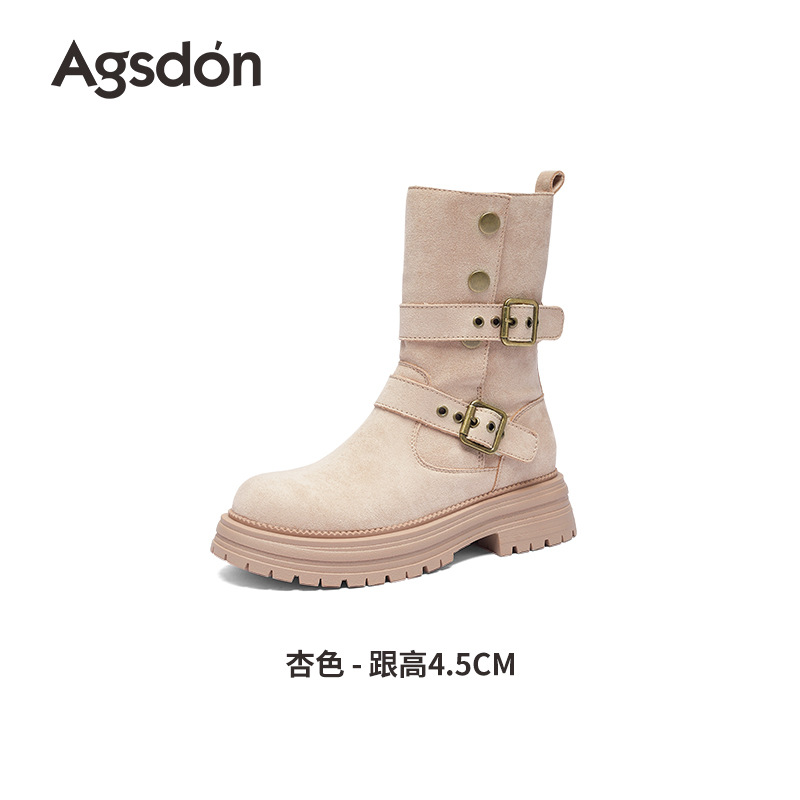 2026 nuevo otoño retro botas cortas de manga media botas de caballero occidental botas