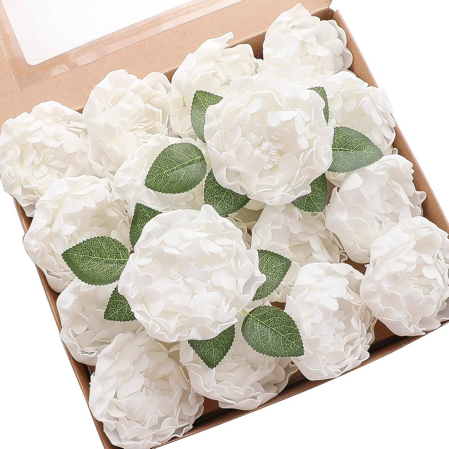 Foam peony flowers with stems, artificial flowers, decorative flowers, wedding ornaments, Valentine's Day crafts, bouquets, gifts.