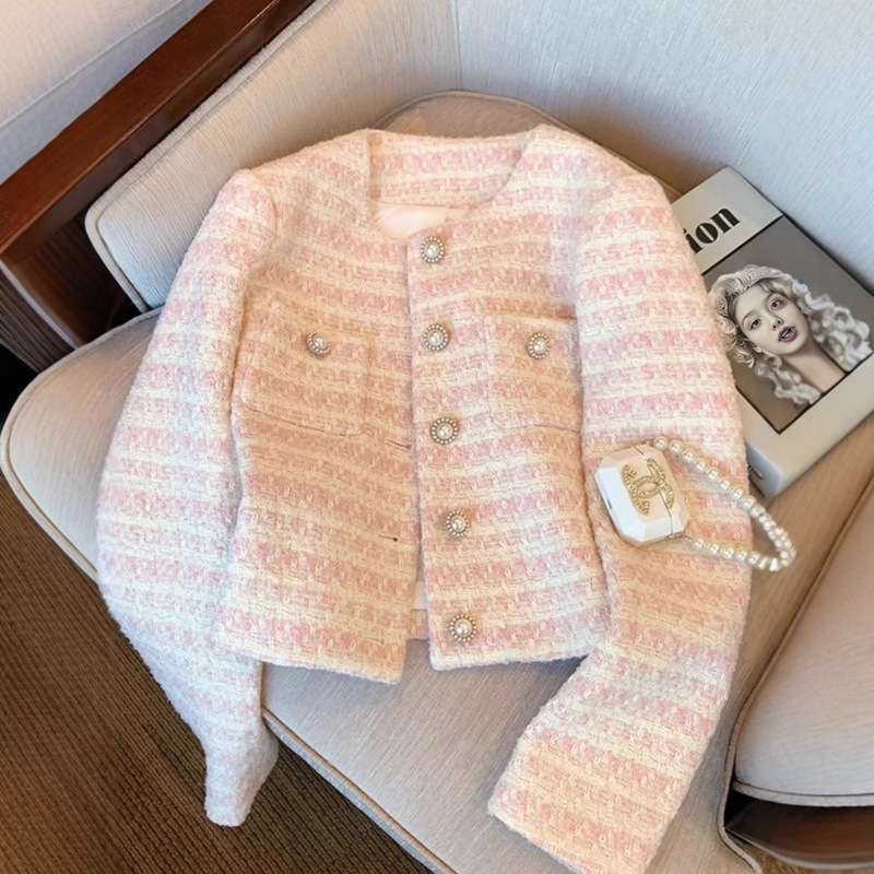 2025 Early Spring and Autumn New Cardigan Fashion Age-reducing Chanel Style Short Coat European Goods Temperament Goddess Style High End Top