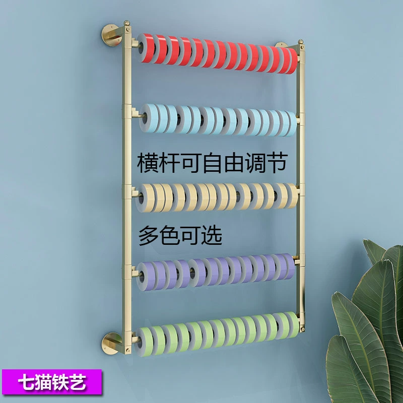 Стеллаж для хранения лент, цветочный магазин, оберточная бумага, полка для лент, настенный шарф, шелковый шарф, дисплей, образец ткани, настенная вешалка