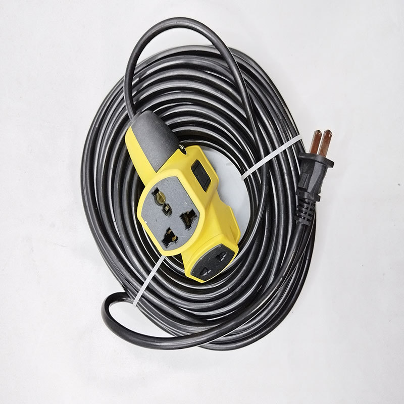 跨境东南亚菲律宾外贸出口泰国两扁插头5-30米户外延长黑色线排插