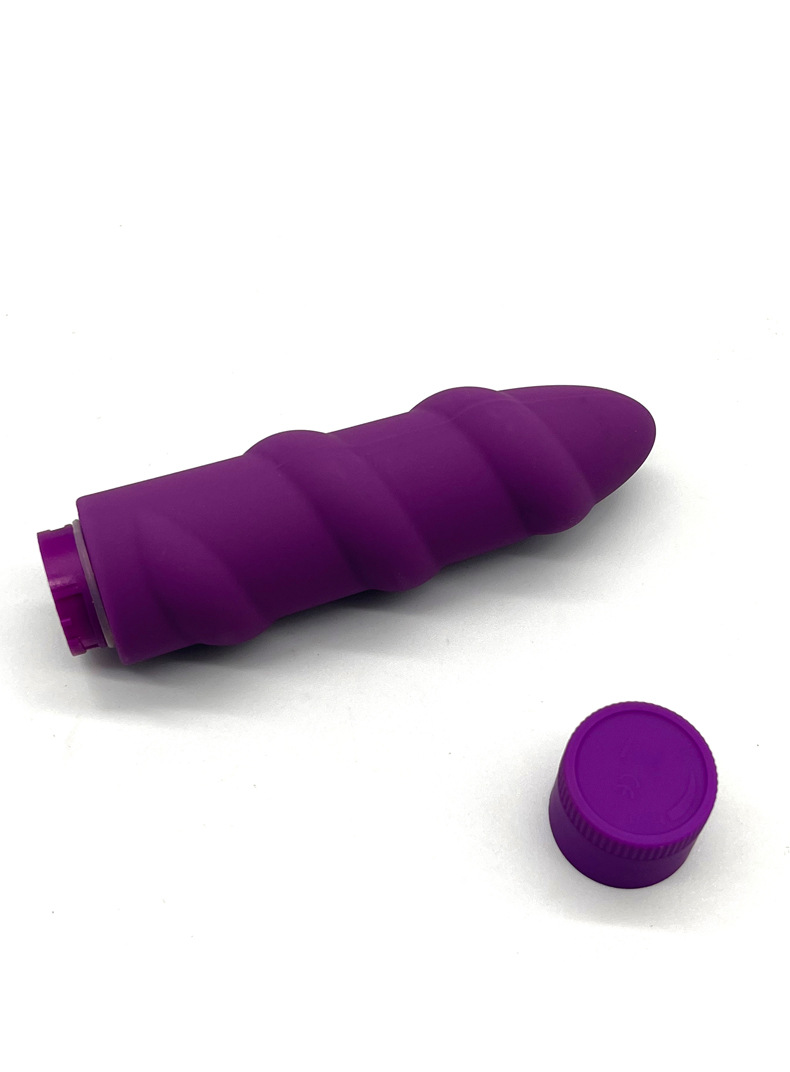 Silent Rechargeable Vibration Wand for Women, Purple Silicone Massage Stick — detail image 7