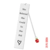 SQD018 Bookmark Double -sided drawing silver