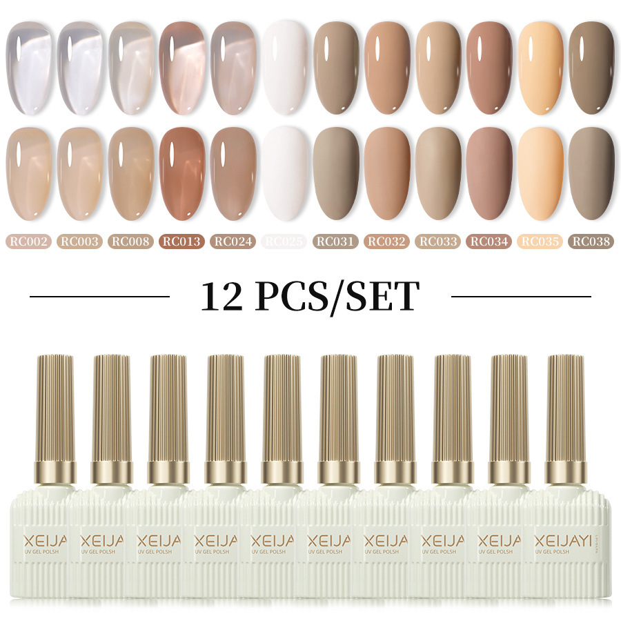 Xianjiayi 102 color nail polish glue new suit phototherapy glue popular online 12 color suit solid and lasting nail salon
