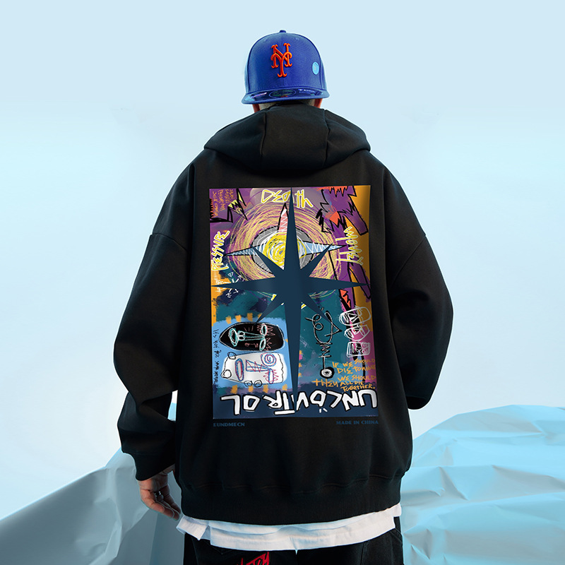 Men's Hoodie Men's Fleece Pullover Comfortable Printed Casual_voghion.com