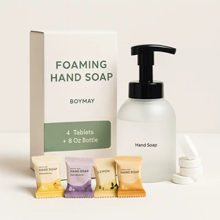 泡沫洗手液清洁片套装oem跨境foaming hand soap清洁剂泡腾片定制
