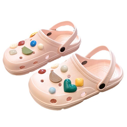 Hole Shoes Summer Outerwear Thick Sole Beach Shoes Dopamine Couple Nurse Anti-Slip Korean Version Fashion Slippers Summer Men