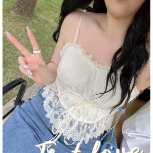 Hot Girl Camisole 2024 Women's Spring and Summer New Style Inner Layering Slimming Pure Lust Top