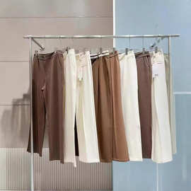 郑州知名女裤2025夏休闲直筒裤四季青女装直播实体货源杂款批发