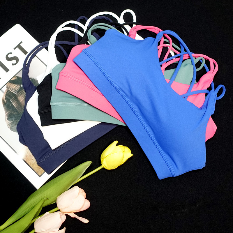 Solid color high strength bra for gym