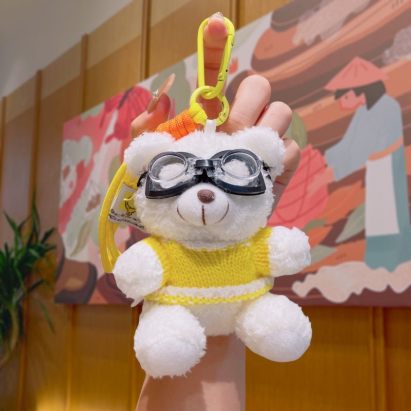 漫画ぬいぐるみトレンディクールクマキーホルダースクールバッグ小さなペンダントかわいいカップルバッグ人形キーホルダー小さなギフト|undefined