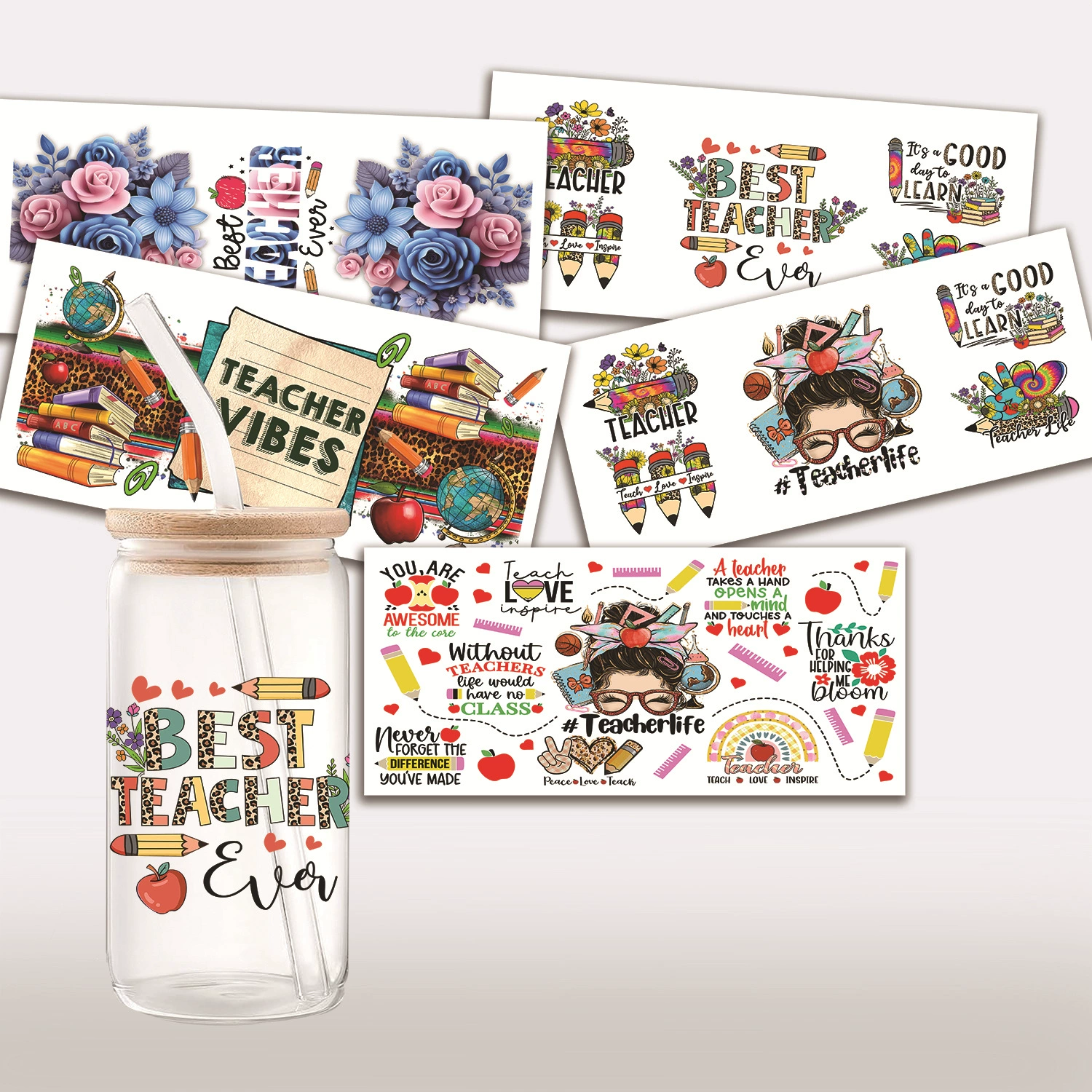 Производитель стикеров для стекла Amazon, кристаллических наклеек, УФ-наклеек, переводных УФ-наклеек, отслаивающихся пленок, УФ-наклеек DTF, кристаллических этикеток