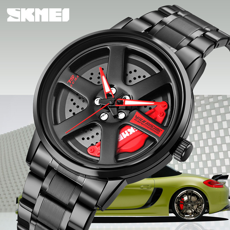 Time Flies Like a Clockwork, Watch with a Unique Design for Men, Watch with a Car Wheel Hub Dial, Foreign Trade Quartz Watch, Waterproof Watch Time Flies Like a Clockwork, Watch with a Unique Design for Men, Watch with a Car Wheel Hub Dial, Foreign Trade Quartz Watch, Waterproof Watch