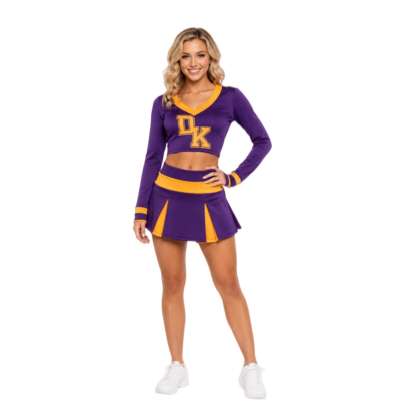 Jennifer's cheerleading costume set for student sports day performances and cheerleading competitions on stage Jennifer's cheerleading costume set for student sports day performances and cheerleading competitions on stage