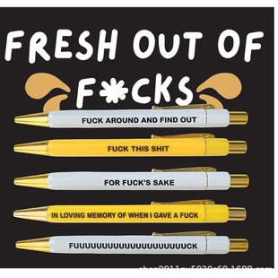 Funny pens������֧�P ��Ȥ�ĹP ���Ӻ�ɫ�A��P���f*ck�İ�ӡˢ