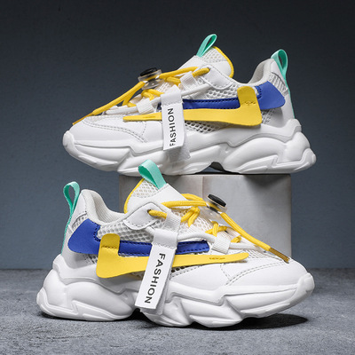 男童2021夏季新款镂空中大童轻便透气运动鞋女孩子柔软休闲跑步鞋|ru