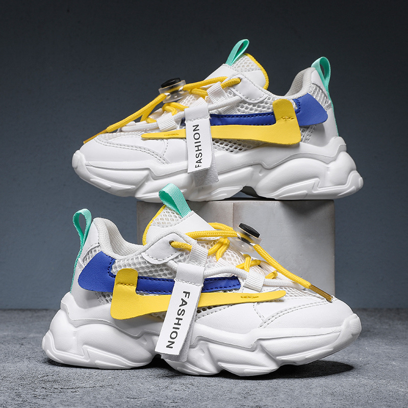 男童2021夏季新款镂空中大童轻便透气运动鞋女孩子柔软休闲跑步鞋|ru