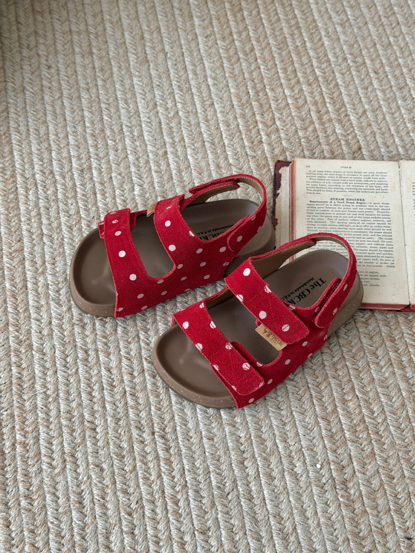 Velvet leather red